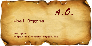 Abel Orgona névjegykártya